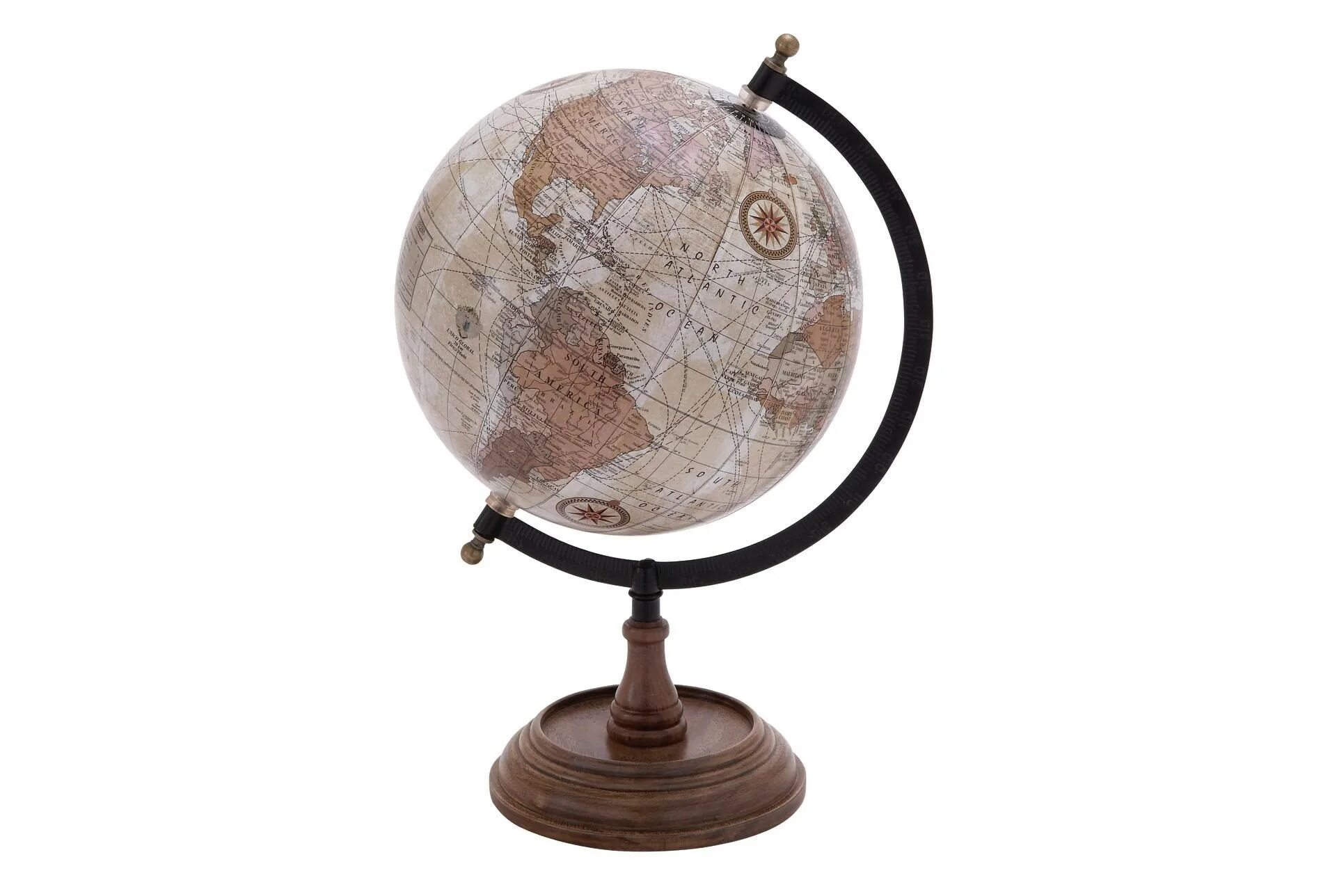 Refined Wood Globe. Глобус деревянный купить.