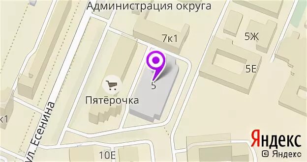 Есенина 5 карта