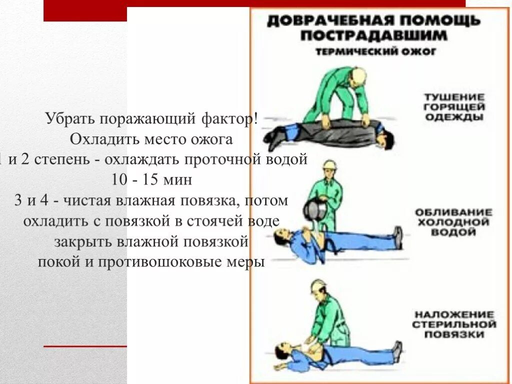 Опасными для жизни ожогами являются. Доврачебная помощь. Первая помощь пострадавшему при ожогах. Оказание доврачебной помощи пострадавшему от ожога. Оказании помощи пострадавшему от термического ожога.