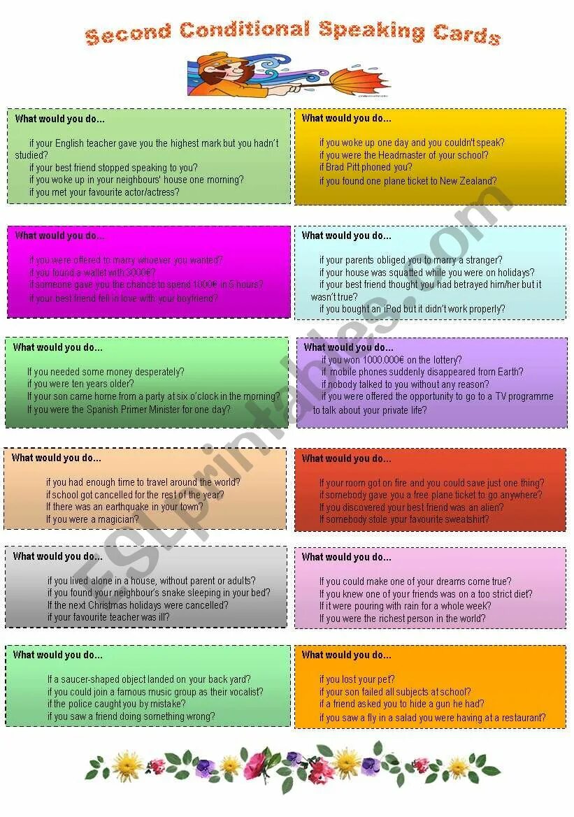 Conditional 2 speaking Cards. Second conditional speaking Cards. Conditionals speaking Cards. First second Zero conditional speaking Cards.