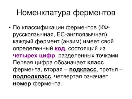 Систематическая номенклатура ферментов