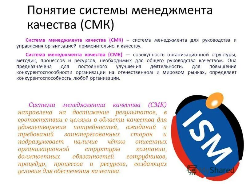 Система менеджмента качества вопросы