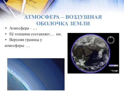 Атмосфера воздушная оболочка земли 6 класс география