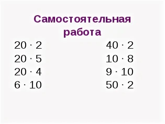 Деление и умножение круглых чисел 2 класс