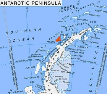 Антарктический полуостров омывают моря