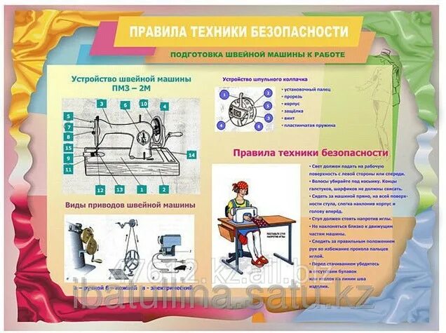 Техника безопасности на технологии. Плакаты по охране труда для швеи. Плакаты по технике безопасности в швейной мастерской. Безопасность труда в швейном производстве стенд. Плакат по технике безопасности в швейном производстве.