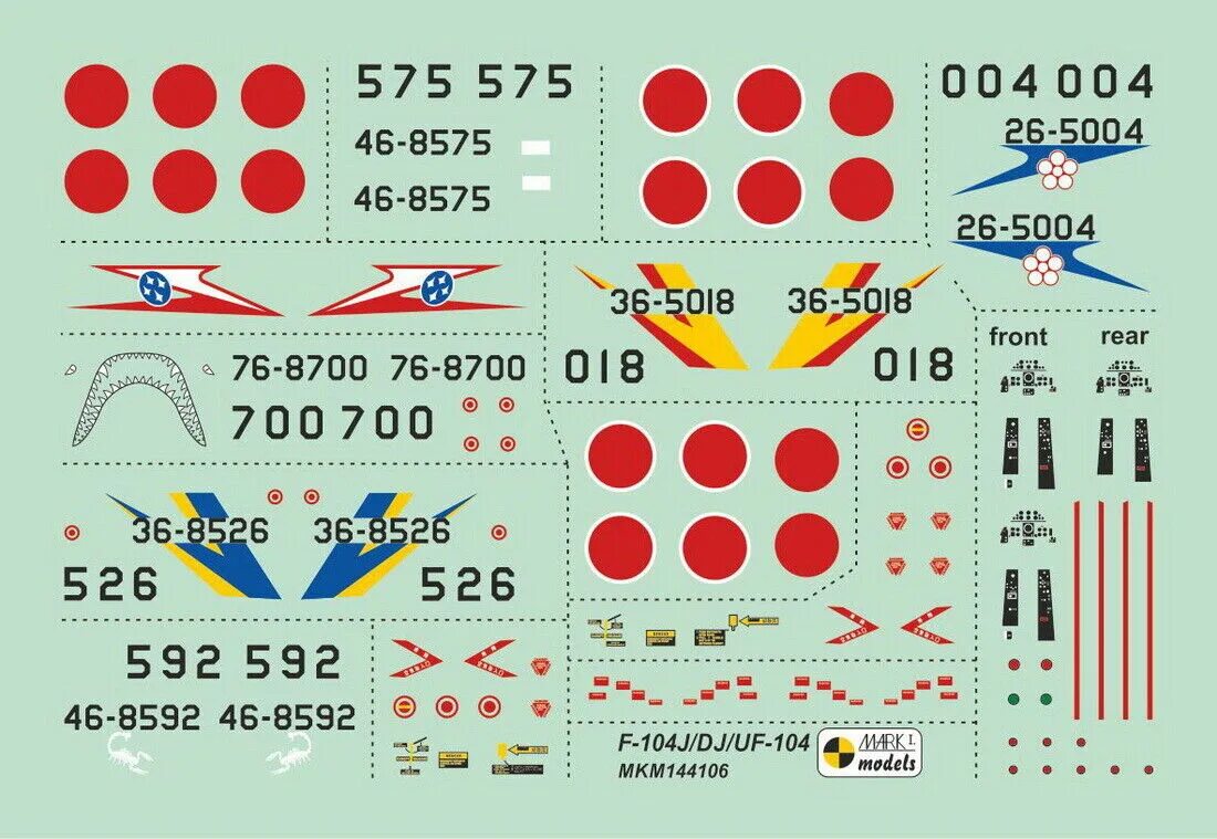 Option marking. 1/48 Декаль для f-104j Eikó.