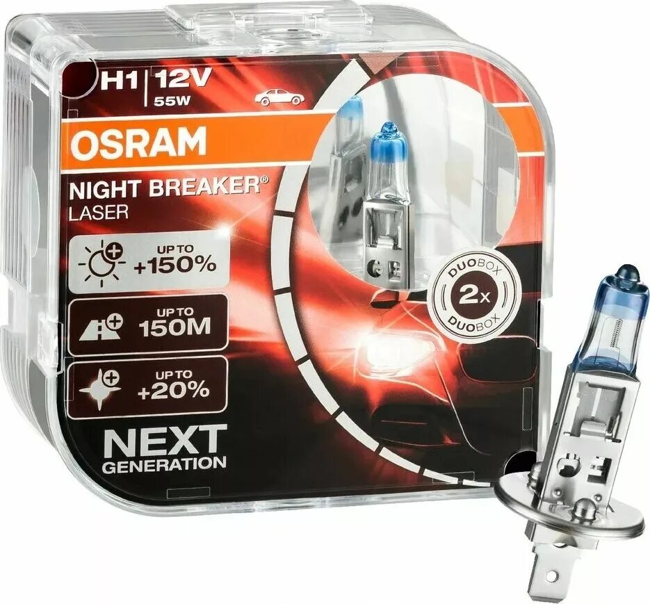 Лампа н7 55w +150% Osram Night Breaker. Лампа галогенная h1 Osram Night Breaker Laser+150% 12v. Автолампа h1 12v 55w (p14.5s) Night Breaker Silver +100% 64150nbs-01b Osram. Osram 64150nl-HCB.