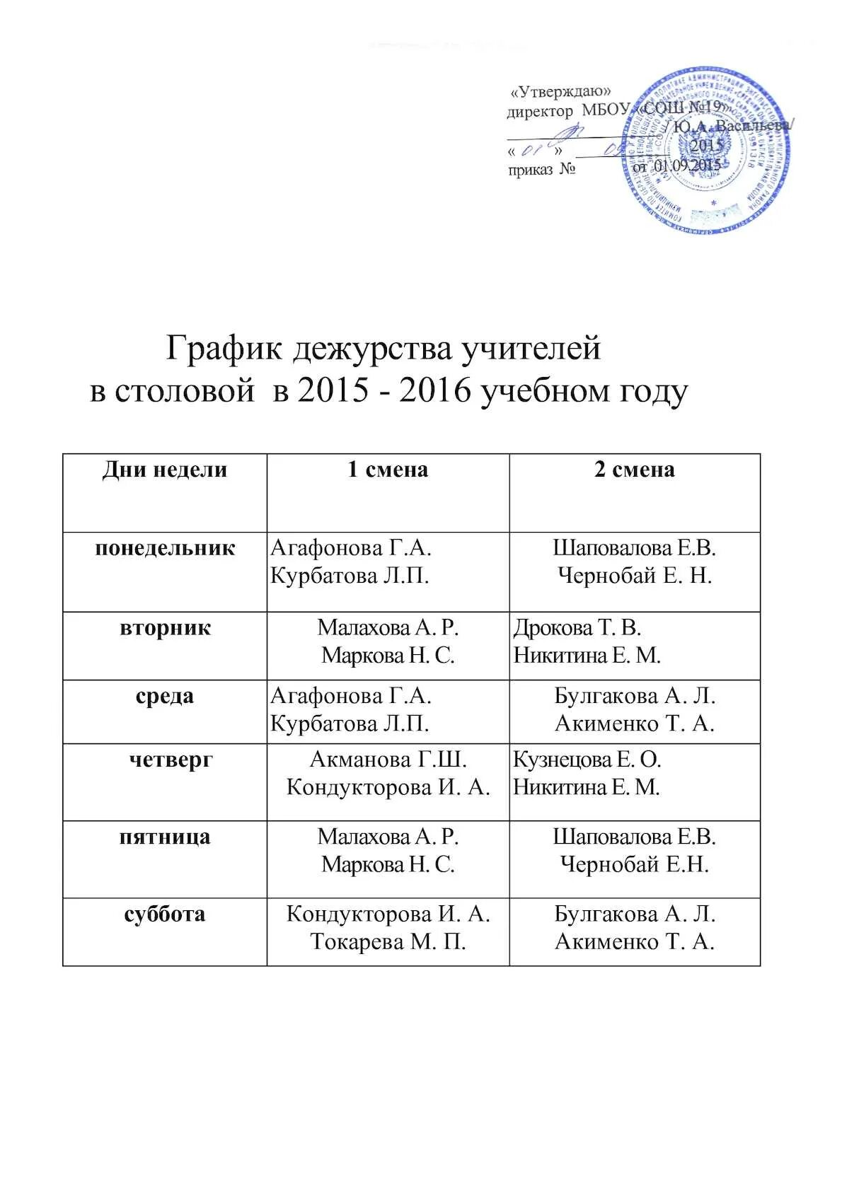 График дежурства учителей. График дежурств учителей на переменах. График дежурства по школе учителей. График дежурства в столовой. Утверждение расписания в школе