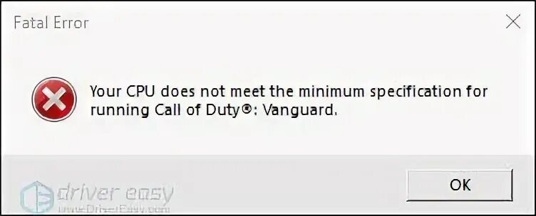 Your cpu does. Не запускается вангуард. ошибка your system appears to not meet the minimum requirements.
