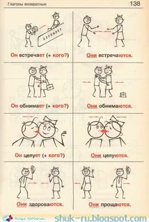 В тексте используется возвратные глаголы