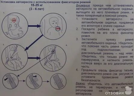 Детское автокресло инструкция