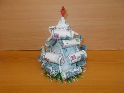 Елочка из денег своими руками