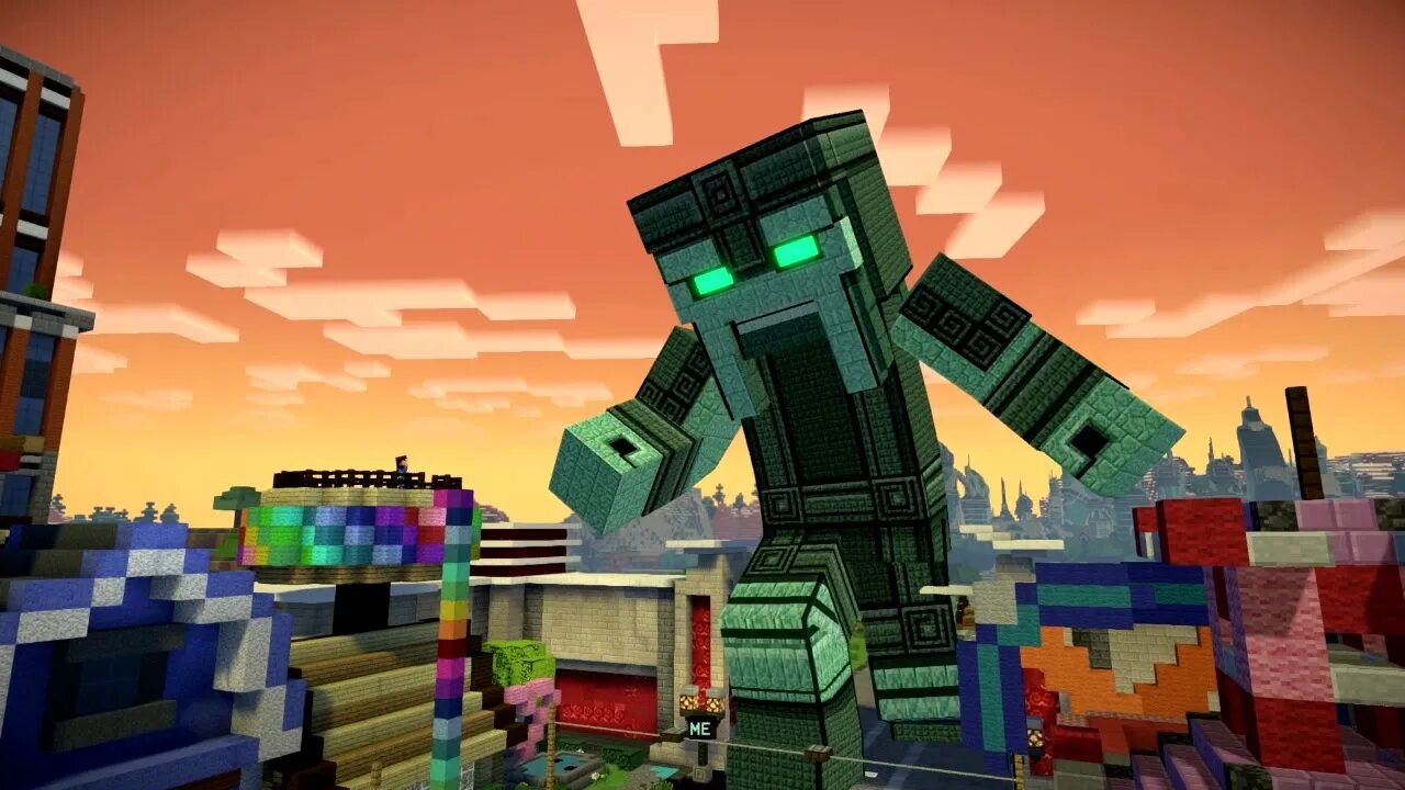 Minecraft story mode two. Minecraft story mode season 1. colossus [minecraft: story mode. колосс майнкрафт стори мод. prismarine colossus.