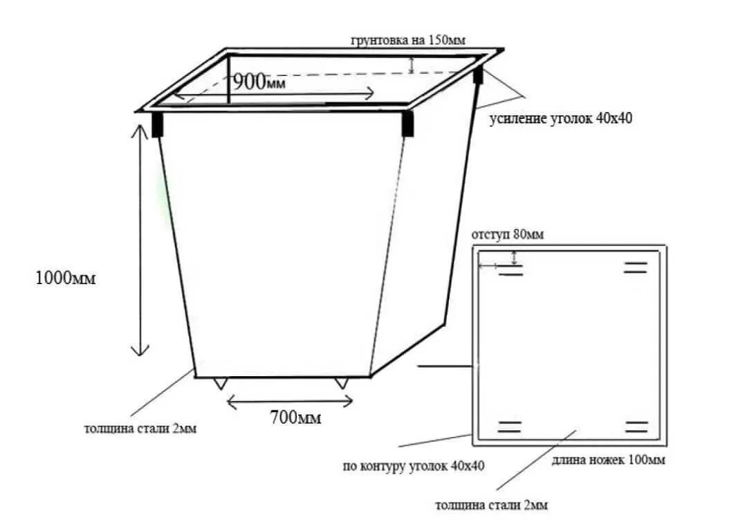 Размеры тко. Мусорный бак 0 75 м3 чертеж металлический 0.75. Чертёж мусорного контейнера 0.75 м3. Чертеж мусорного бака 0.75 м3. Схема мусорного бака 0,75 куб м.