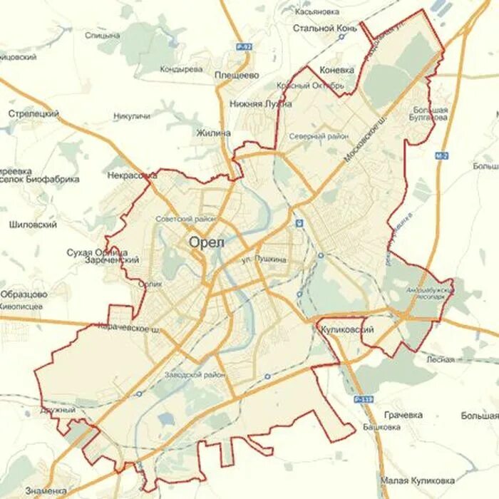 Карта орла. Карта г орла с улицами. Карта районов г орла с границами. Карта железнодорожного района города орла. Карта города орла заводской район.