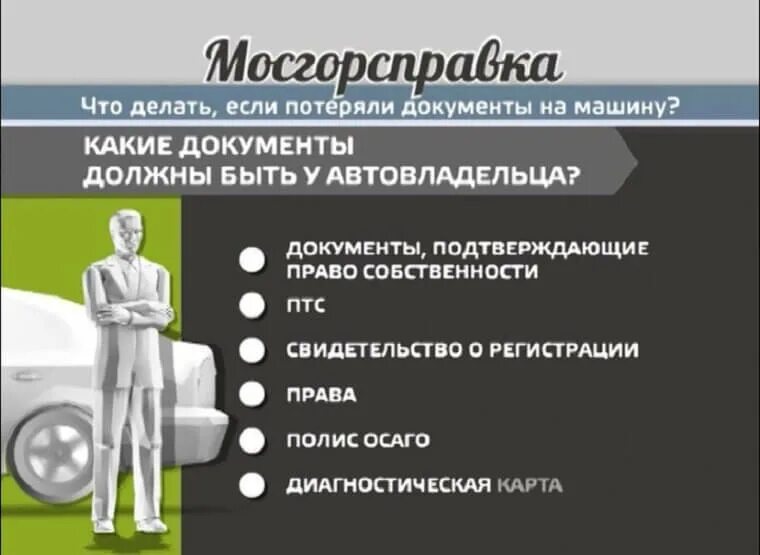 Что делать если потерял документы на машину. Мосгорсправка. Что делать если потеряли документы на квартиру. Что делать если забыл документы