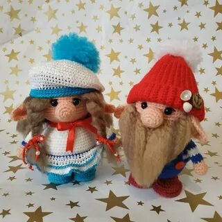 Гномик амигуруми крючком