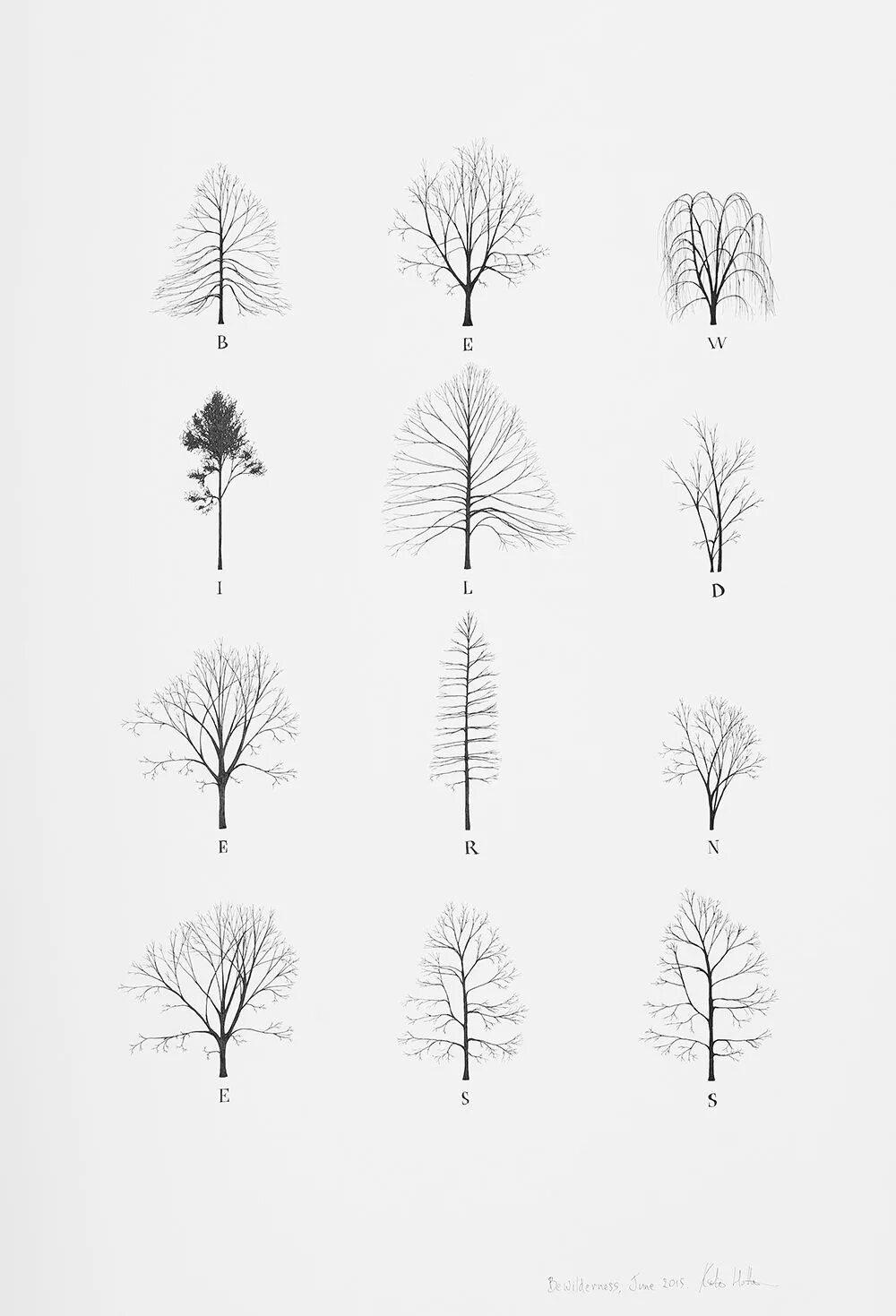 Дерево из линий. Упрощенные деревья. Варианты рисования деревьев. Нарисовать дерево. Деревья вдали рисунок