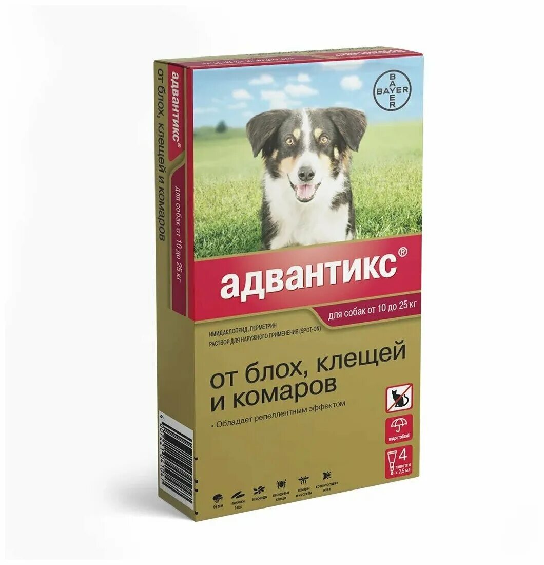 Адвантикс для собак до 4 кг. Адвантикс для собак от 10 до 25 кг 1 пипетка. Bayer Адвантикс 100с. Bayer Адвантикс д/собак 10-25кг 4 пипетки, шт. Адвантикс для собак от 4 до 10 кг.