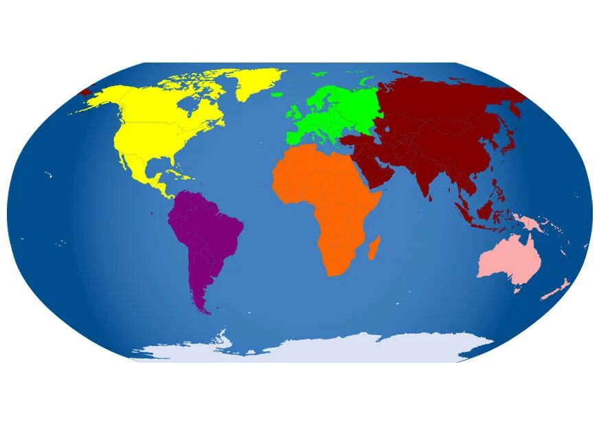 All continents of the world