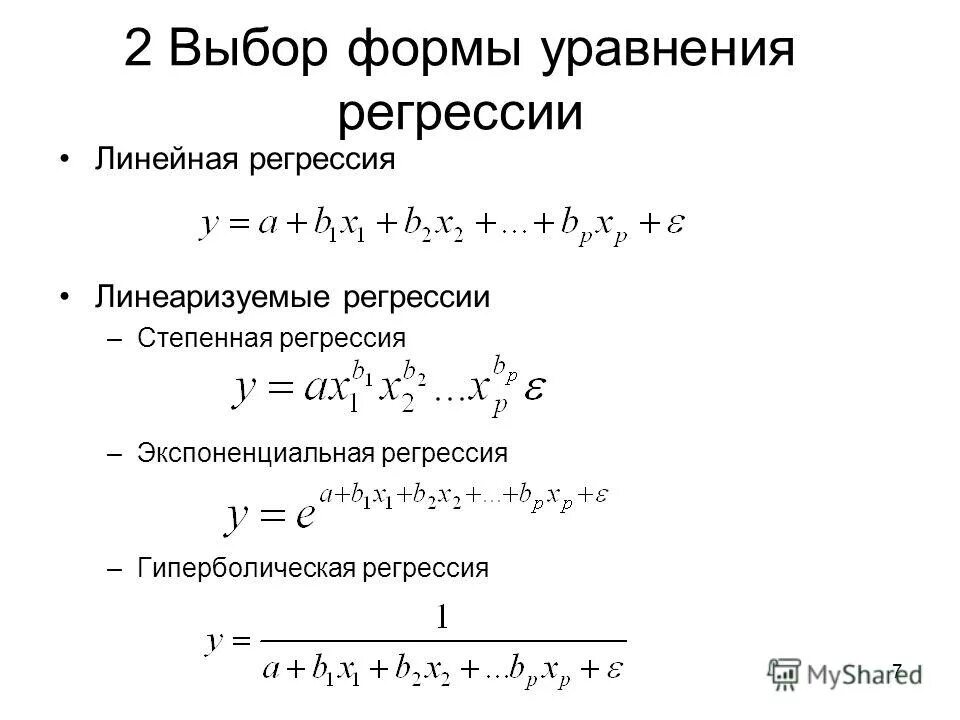 Построение множественной регрессии