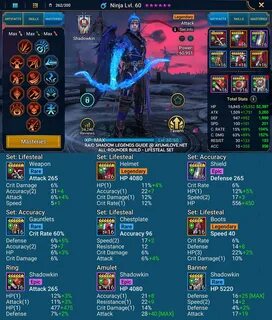 Raid shadows legend ниндзя таланты