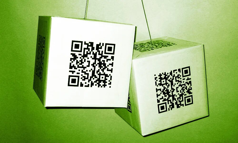 QR код. Коробка с QR кодом. Дизайнерский QR код. Постер с QR кодом. Qr код на коробке