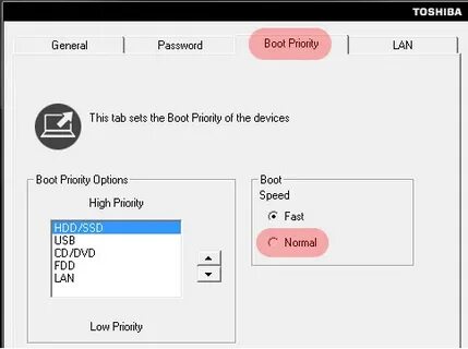 Toshiba bios update