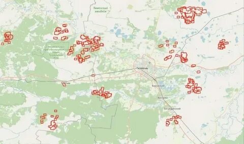 Карта возгораний тюменская область
