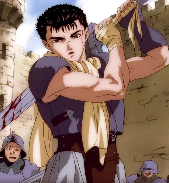 Берсерк осуждение. Berserk 1997. Гатс 1997. Гатс в отряде Сокола. Отряд Сокола Берсерк.