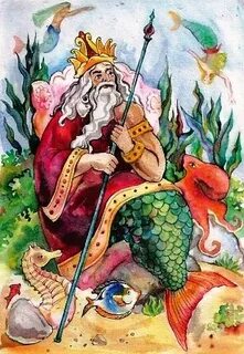 Как нарисовать морского царя