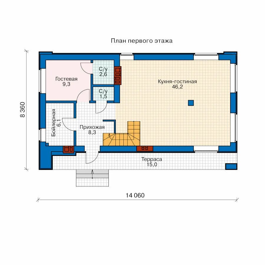 Проект дома 63-42. Планс ру проекты домов. Проект 63-42. 63 42 м. Проекты домов 10x6.