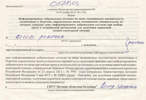 Согласие на обнародование изображения