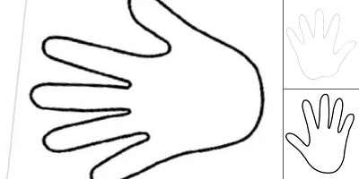 детская ладошка шаблон для вырезания