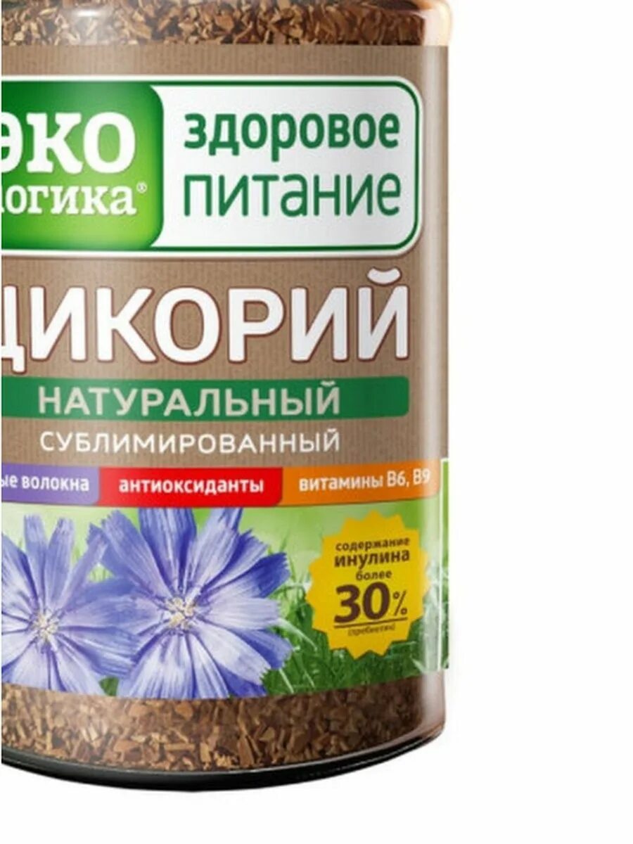 Эко логика. Цикорий натуральный 85 гр, экологика. цикорий экологика сублимированный. цикорий экологика натуральный растворимый 85 г ст/б. цикормй эко логика 85гр натурашьный.