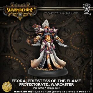 Protectorate of Menoth. Feora, Priestess of the Flame. Warcaster.