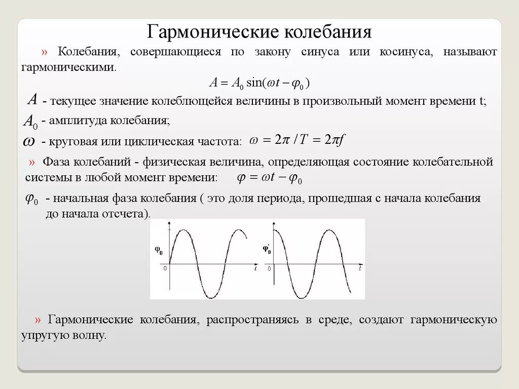 Что такое фаза и начальная фаза гармонического колебания. Фаза гармонических колебаний. Начальная фаза гармонических колебаний. График гармонических колебаний с фазой. Гармонические колебания круговая частота