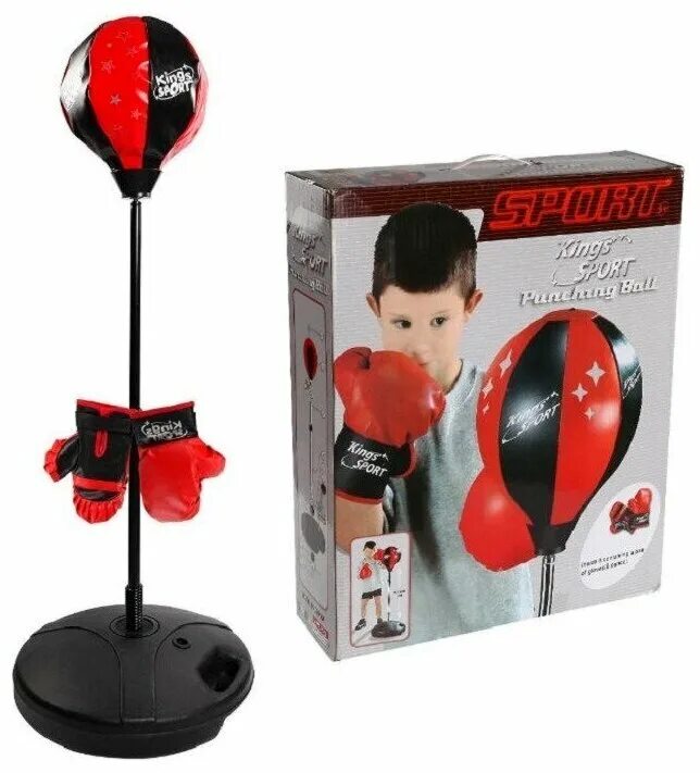боксерский набор №4 60см 19516. набор для бокса boxing 6034. стойка боксёрская детский мир. груша боксерская «король ринга», напольная. детский боксерский набор.