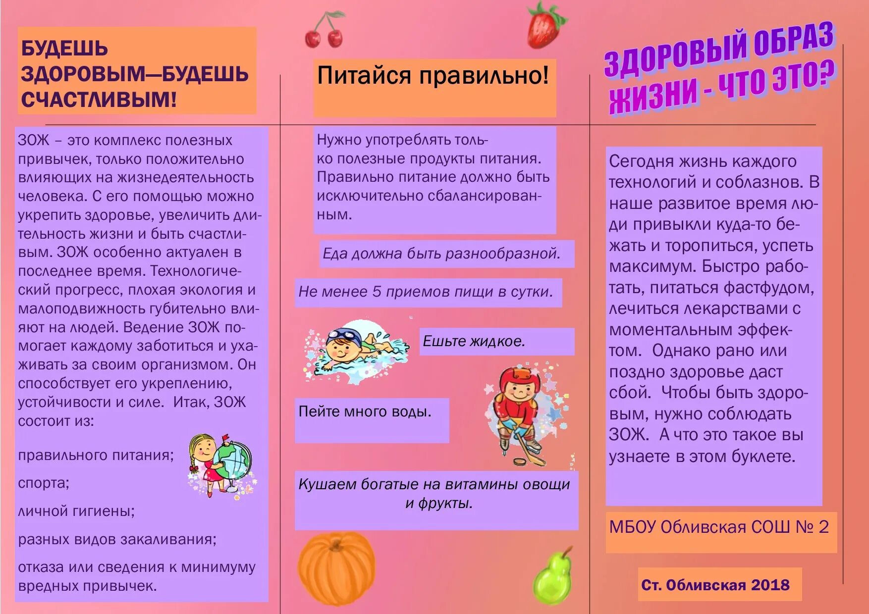 Буклет про зож. Буклет про зож