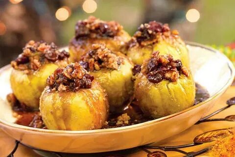 Яблоки с медом и грецким орехом