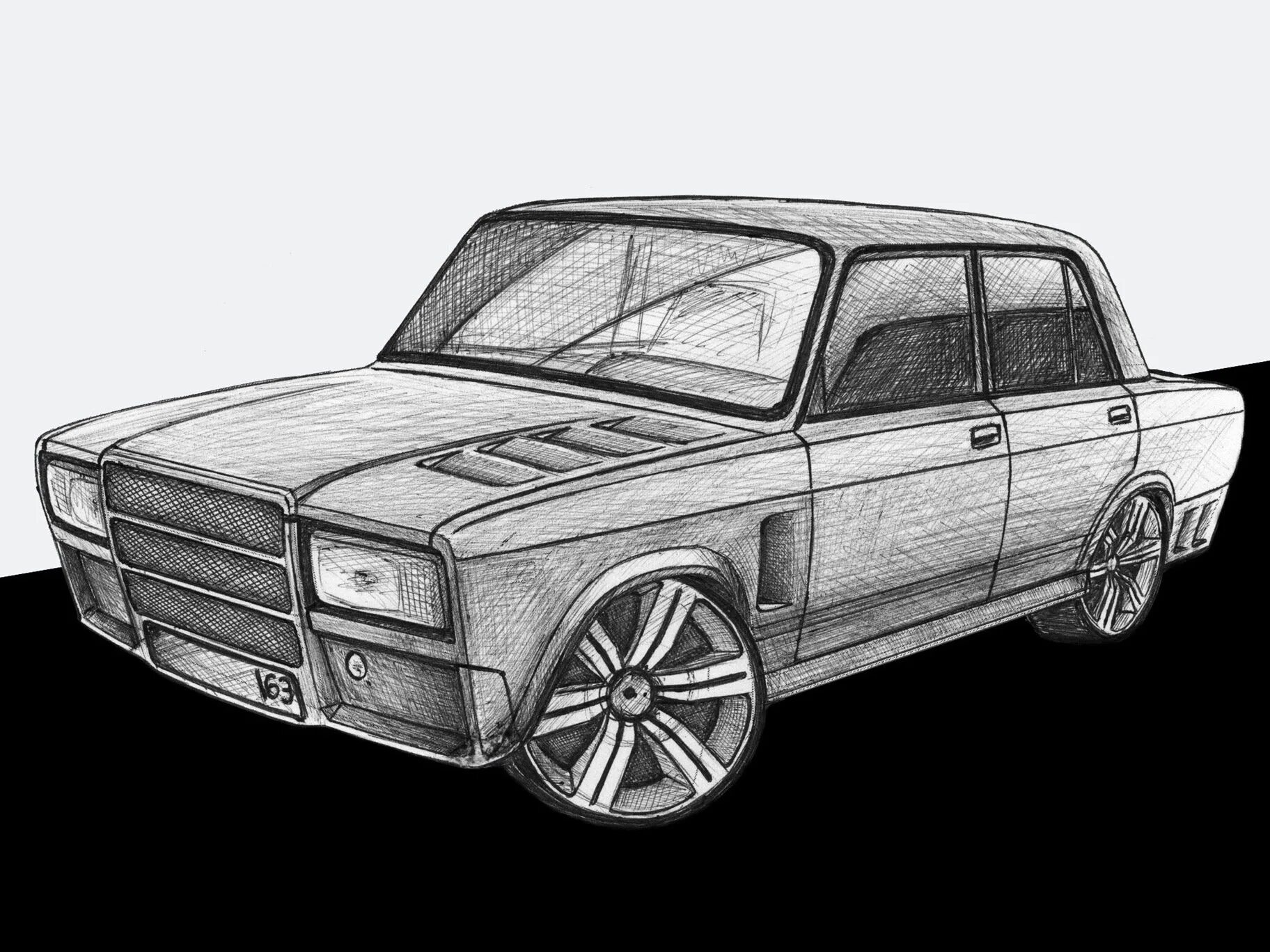 ВАЗ 2107 рисунок карандашом спереди. ВАЗ 2107 карандашом. Нарисовать ВАЗ 2107 спереди. ВАЗ[ 2107 рисунок тюнингованный.