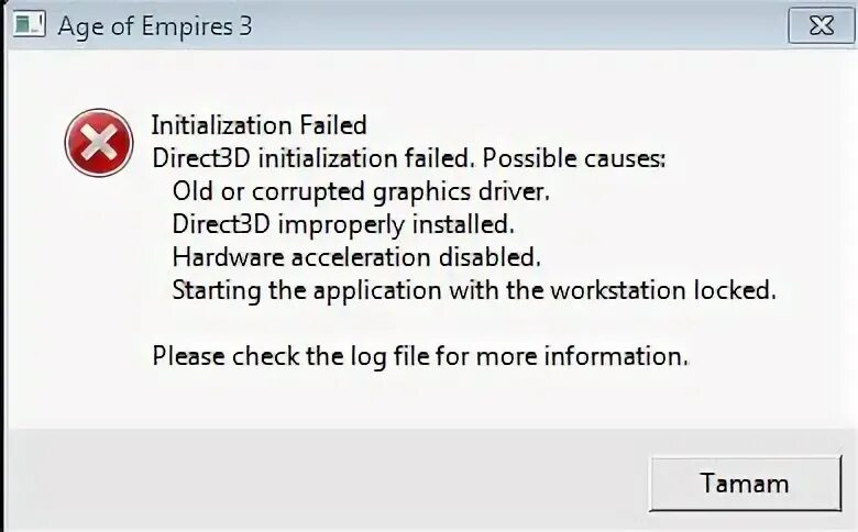 Unable to create direct3d. Unable to create direct3d