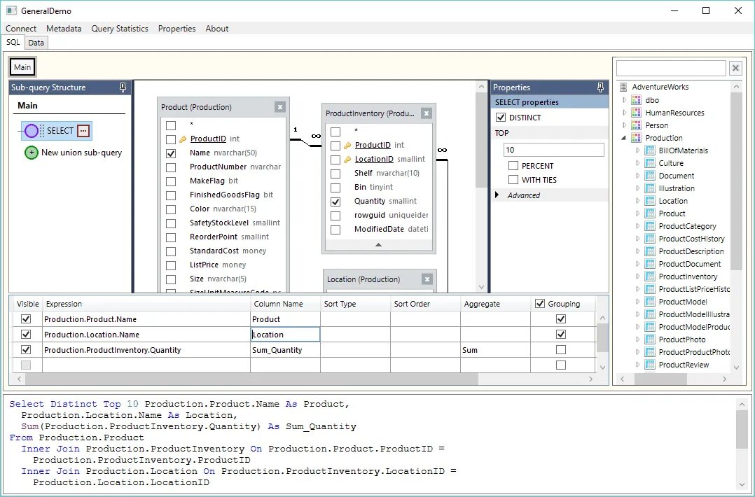 Wpf sql