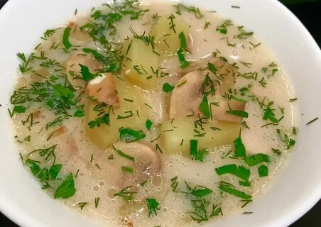 Рецепт грибного супа из шампиньонов с сыром