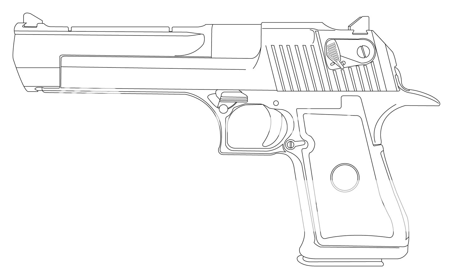 Дигл раскраска. Чертёж пистолета Desert Eagle. Чертеж пистолета Дезерт игл. Desert Eagle .50 чертеж.