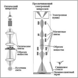 Устройство электронного микроскопа