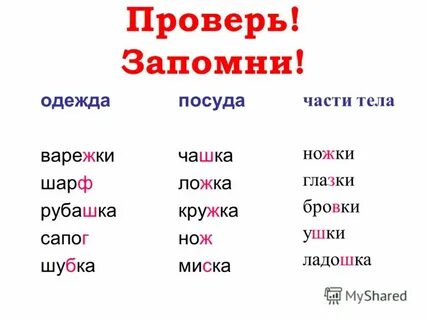 Чашка проверочное слово к букве ш