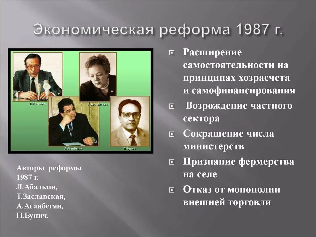 Личности перестройки в ссср. Экономическая реформа 1987. Действующие лица перестройки. Перестройка личности. Перестройка в СССР деятели.