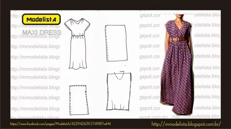 Elegant Black and White Maxi Dress Sewing Pattern Dress sewing patterns, Diy dre